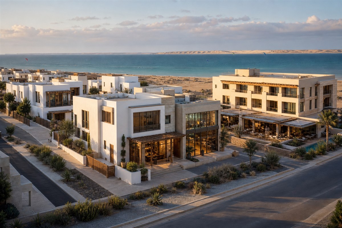 Residential, commercial and hospitality properties beside the lagoon in Dakhla