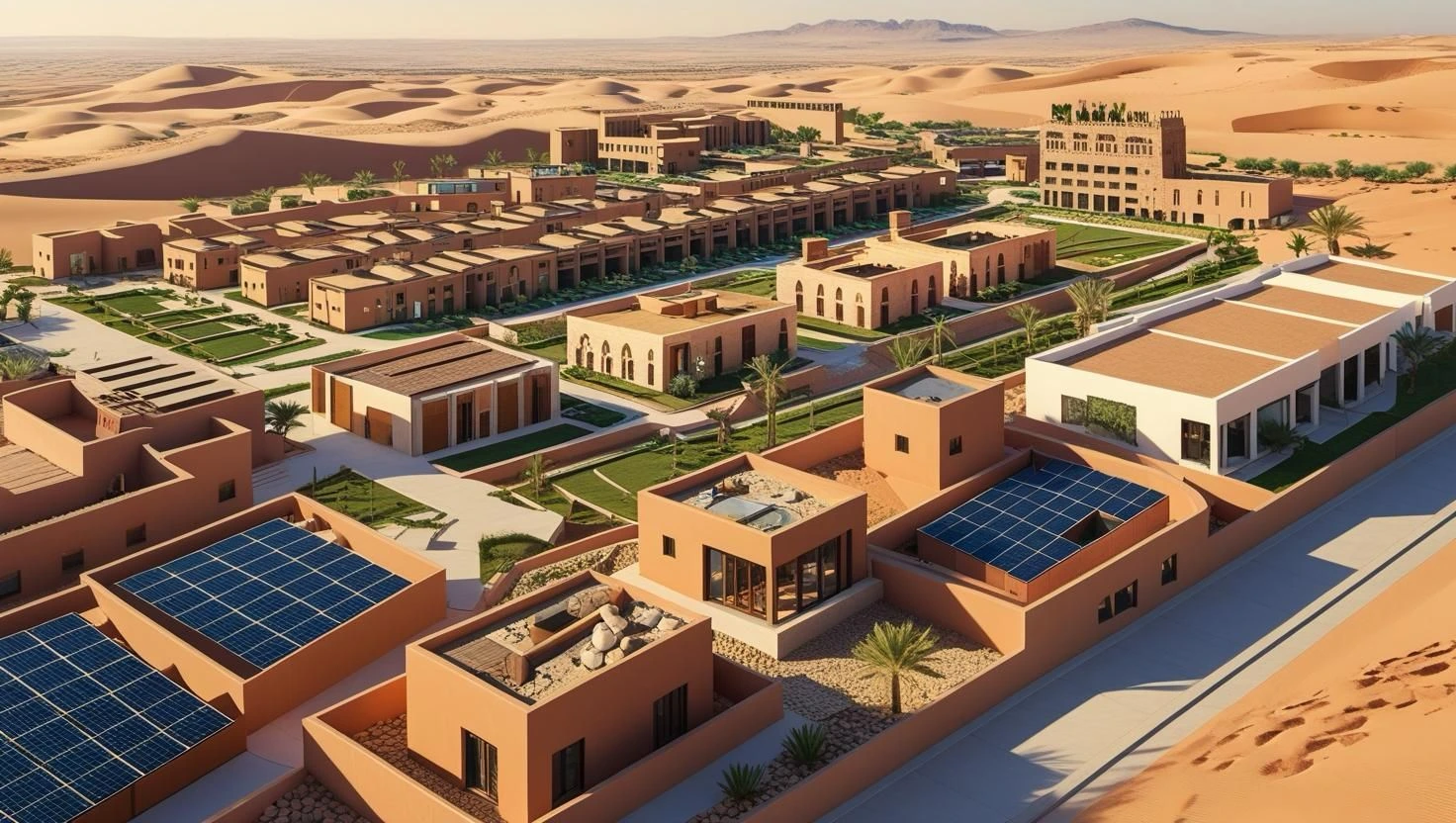 Real estate development in Dakhla featuring premium plots and commercial properties in Morocco’s high-growth southern region.